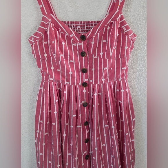 Maeve Striped Pink Midi Dress - Picture 5 of 7